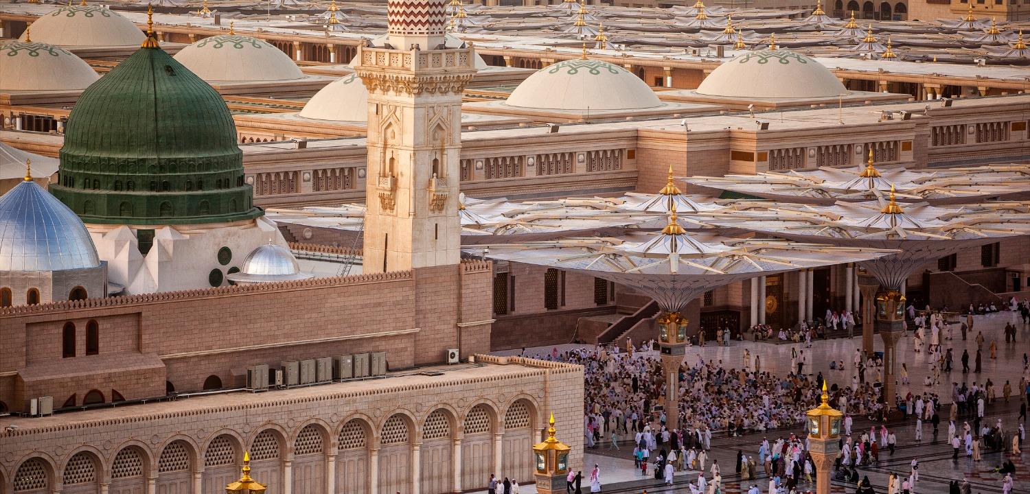 Die Grüne Kuppel der Prophetenmoschee in Medina